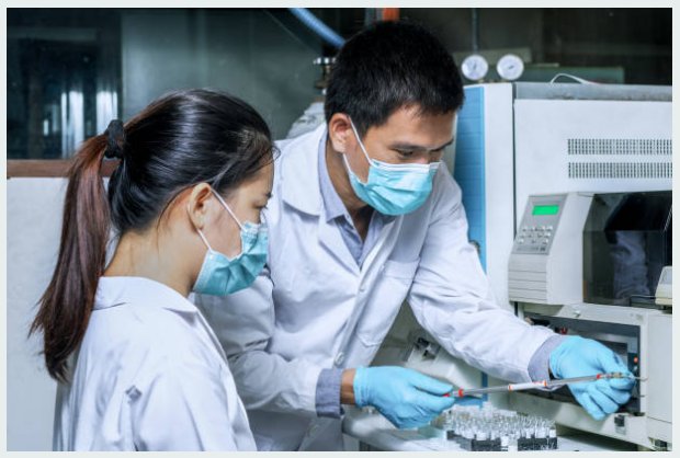 Qorix analysts preparing samples for testing