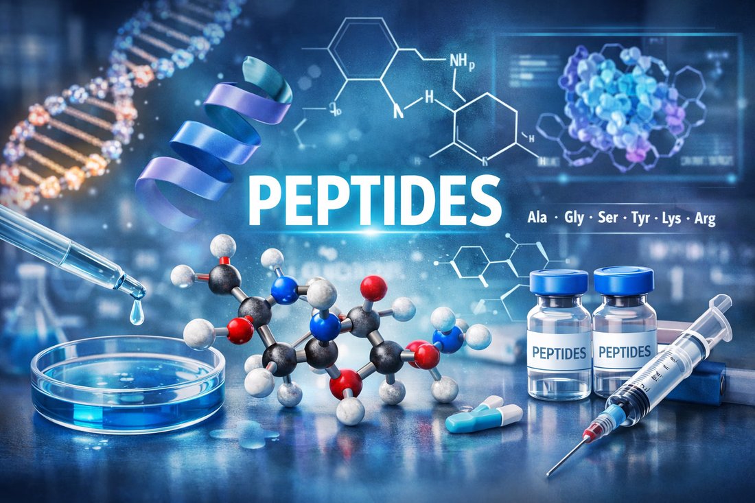 Peptide structure and analysis illustration